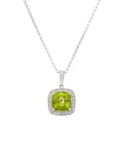 Diana M. Fine Jewelry 14K 1.40 ct. tw. Diamond & Peridot Necklace