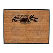 Awesome Mum Since 2017 - Funny Novelty Doormat Man Cave Floor mat