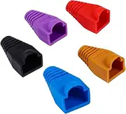 Yardenfun 100Pcs Plastic Cable Boots Cover Connector Protective Plug Caps for Network Cables Durable Plastic Designed to Prevent Damage and Water Exposure