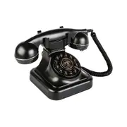 Retro Landline Telephone,Old Fashioned Vintage Landline Phones with Classic Metal Bell Retro Teleph Black