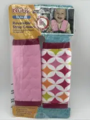 Nuby On-The-Go Reversible Strap Covers 2-Pack - Stroller - Car Seat NEW