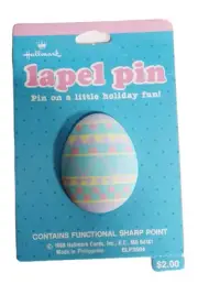 Vintage Hallmark Easter Egg Lapel Pin Brooch Pastel NEW