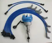 1991-1995 FORD 5.0L 302 BLUE EFI DISTRIBUTOR + Spiral Core SPARK PLUG WIRES USA!