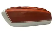 FIT FOR BSA A65 Thunderbolt Lightning Orange White Painted Gas Petrol Tank 1970