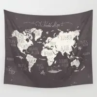 在飛比找蝦皮購物優惠-世界地圖壁毯 World map Tapestry