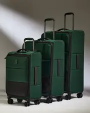 [Antler] Lightest Expandable Carry-on Luggage Set in Antler Green - Soft Stripe 2.0
