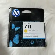 HP 711 CZ132A Expired 04/2020 Yellow Color Ink Cartridge Genuine OEM NEW Sealed
