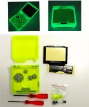 GBA SP Game Boy Advance SP Replacement Housing Shell Glow in the Dark Yellow