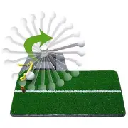 Golf Swing Trainer Mat Portable Training Aid for Indoor Outdoor Yard Office