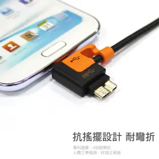 【福利品】群加 PowerSync Micro USB 3.0/2.0 高速傳輸充電線 (USB3-KRMIBX150)