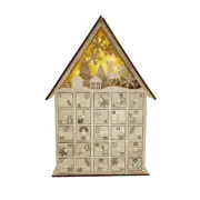 Christmas Advents Calendar with LED Lights and House Snowflake Reindeer