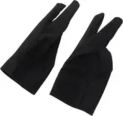 2pcs Painting Gloves The Mitten Tablet for Mittens Two-finger Drawing Glove Tablet Glove Artist Glove for Drawing Tablet Artist Supplies Two-finger Glove Fabric Black