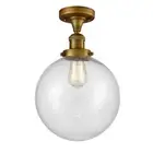 Innovations XL Beacon 12" Semi, Amber/Brass/Seed Globe - 517-1CH-BB-G204-10