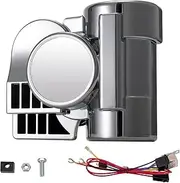Train Horn for Car, Motorcycle, Truck - 12V Super Loud Air Horn Kit with Horn cover, Harley Motorbike Compatible - 150DB Train Sound for Boats & Pickups