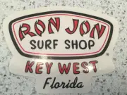 RON JON SURF SHOP KEY WEST FLORIDA STICKER DECAL SOUTHERN MOST POINT 5 1/2" X 4
