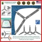 Adjustable Bed Sheet Straps - 4 Pcs Fitted Sheet Clips in Grey for Neat Bedding