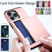 Card Slot Holder Phone Case For iPhone 16 15 13 14 12 11 Pro Max XS XR 87 8 SE