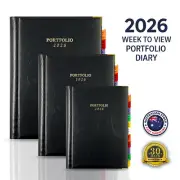 2026 Diary A5 A4 Quarto Portfolio w/ Tab Week to Page Business Planner Folder