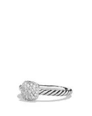 David Yurman Petite Pavé Cushion Ring with Diamonds