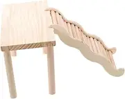 HANABASS Wooden Hamster Cage Platform Sturdy Multi Purpose Ladder for Small Animals Climbing and Resting for Guinea Pigs and Rats Safe and Reliable Pet Accessory