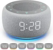 White Noise Machine & Alarm Clock 2-in-1, 18 Soothing Sound for Sleeping