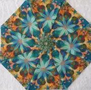 16 9.5" Venetian Flowers #2 Stack 'n Whack Quilt Blocks * Kaleidoscope