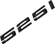 1PC 328i Trunk Emblem-3D ABS Car Badge with Strong Adhesive Decal (Gloss Black/Silver),Easy Peel & Stick Installation, Weatherproof & Durable,Car Tail Emblem Sticker (525i Black)