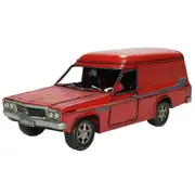 Boyle 28cm Vintage Holden HQ Sandman Car Metal Ornament Standing Home Decor Red