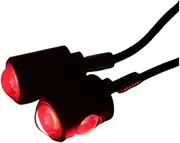 LED Indicator Blinkers Amber Lamp Accessories UN&IVE&RSAL LED Eagle Eye Shape MI&NI License Plate Light Turn Signal Tail Rear Light Brake Fog Lamp(Red)