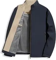 [Generic] Men's Standing Collar Zipper Casual Jacket,2025 New Mens Spring Jackets Lightweight Stylish Work Casual Dress