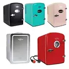 Koolatron 4L Mini Fridge-Mini Skin Care Fridge for Makeup Desk with Led Mirror