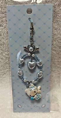 Sanrio Hello Kitty Dreaming Angel 6.5" Beaded Phone / Bag Charm Strap - New
