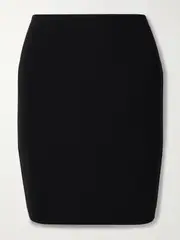 [Commando] Commando - Half Slip Control Layered Stretch Mini Skirt - Black - large large Black