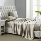Silk Satin Sheets, 4-Piece Full Size Satin Bed Sheet Set with Deep Pockets, C...