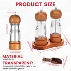 4Pcs Wood Spice Grinder Moisture Resistant Salt and Pepper Mill Set Good gypPa