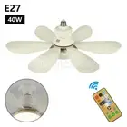 E27 Adjustable Ceiling Fan with LED Wind Lighting Remote Control Ceiling Fan US