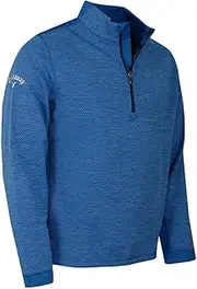 [Callaway] Golf Mens 2024 Hex Textured Sustainable Thermal Fleece Baselayer, Hawiian Surf, XXL