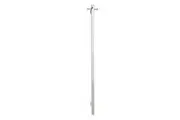 AGUZZO EZY FIT Heated Towel Rail - Single Vertical Square Tube - (H1400mm) - Brushed Nickel