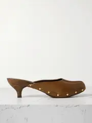 [Chloé] Chloé - Judith Studded Leather Mules - Army green - IT40 IT 40 Green