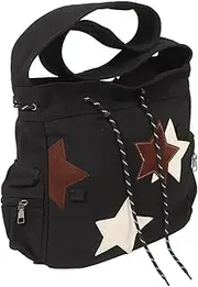[Holibanna] Fashionable Star Canvas Bag School Backpack Crossbody Tote Bag for Women Small Canvas Messenger