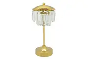 Boyle Rechargeable LED Portable Table Lamp with Crystals Shade 14x14x31cm