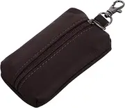 [Vaguelly] Zippered Coin Pouch Key Holder Wallet Unisex Zipper Pocket Organizer for Car Keys and Cards Durable PU Wristlet Storage Bag for Men and Women