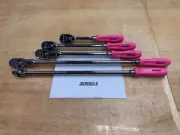 Snap-on Tools USA NEW 5pc HOT PINK 1/2" Drive Hard Grip Master Ratchet Set