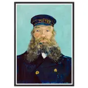 Galrie Vincent van Gogh Postman Art Print Iconic Post-Impressionist Masterpiece, Black Frame, A2 42 x 60cm (16 x 24inch)