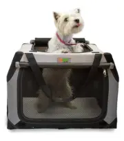 Folding Soft Dog Crate by DogGoods - Indoor/Outdoor Kennel, Collapsible for C...