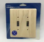 Creative Accents 2 Toggle Wall Plate Unfinished Ash New