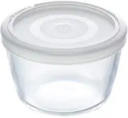 [Pyrex] Round Container with lid, 12 cm – 0.6 L, Extra Resistant Borosilicate Glass, Oven Safe, 12cm