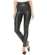 SPANX Fashion Women Slim Moto leather Quilted Leggings Stretchy Skinny Pants