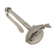SILVER NAPKIN HOOK WITH SALMON. SALMON OR TROUT HALLMARKED SILVER NAPKIN CLIP