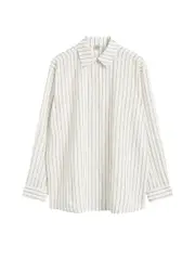 [Toteme] Toteme-Camicia A Righe Classiche Bianca/Ostrica-Donna 34 IT